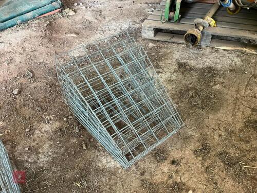 3 HOOK-OVER GALV HAY RACKS (40)