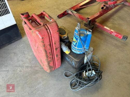 JERRY CAN/SUBMERSIBLE PUMP/SANDER