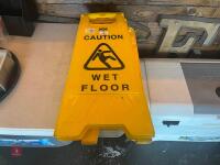 3 X WET FLOOR HAZARD SIGNS - 2