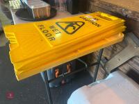 3 X WET FLOOR HAZARD SIGNS - 4