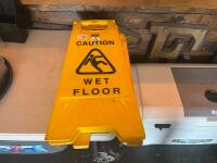 3 X WET FLOOR HAZARD SIGNS - 5