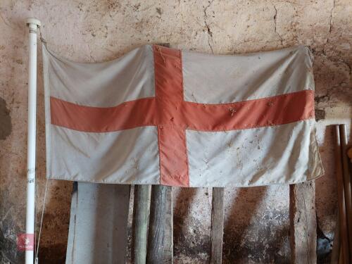 ST GEORGE'S FLAG & 1/2 A FLAG POLE
