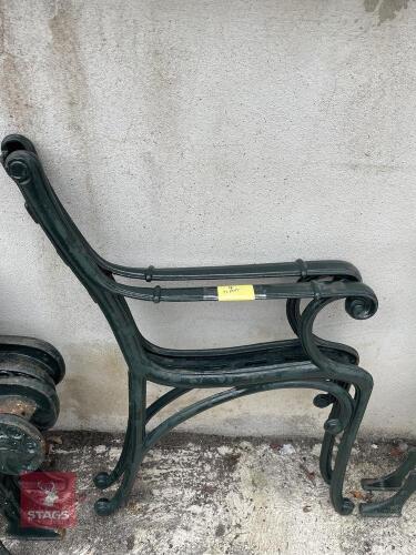 1 PAIR OF CAST IRON BENCH END (4)
