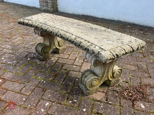 STONE CURVED BENCH