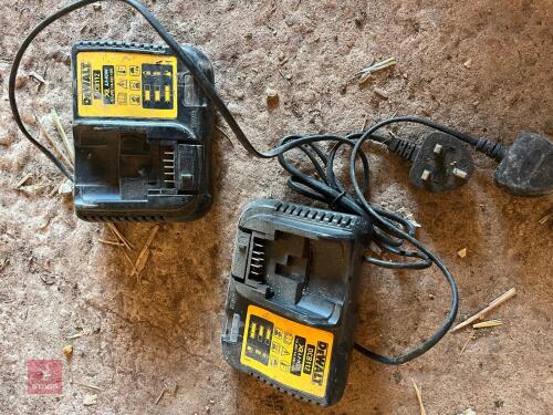 2 X 10.8V DWALT BATTERY CHARGERS