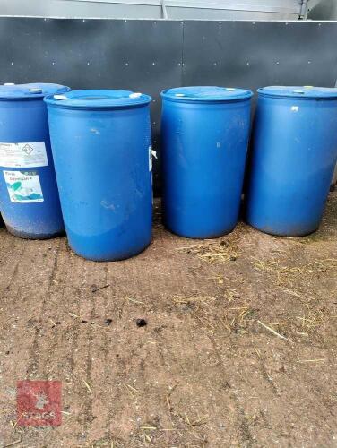 4 200L BARRELS