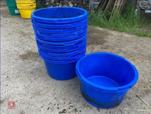 12 BLUE EQUINE/STORAGE/PLANT TUBS