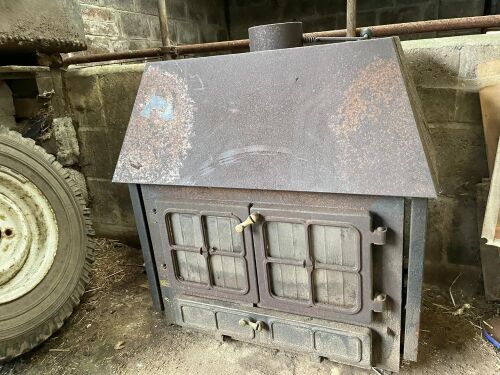 LRG HUNTER LOG WOOD BURNER WITH BOILER