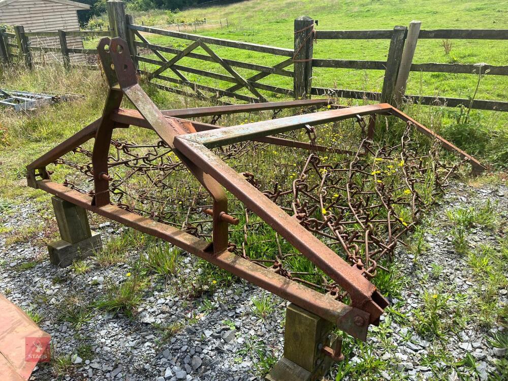 13' FOLDING MOUNTED CHAIN HARROWS