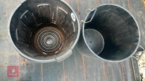 2 BLACK BINS