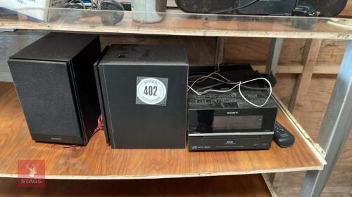 SONY CD PLAYER & SPEAKERS