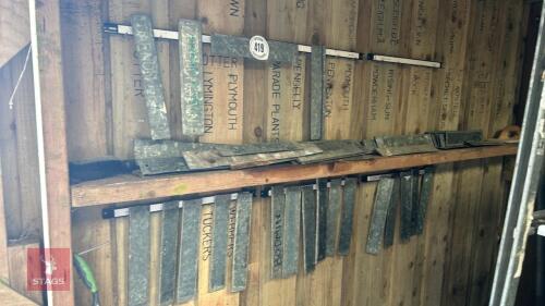 40 GALVANISED TROLLEY LABELS