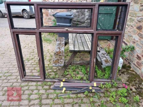 WOOD EFFECT PVC WINDOW FRAME & GLASS