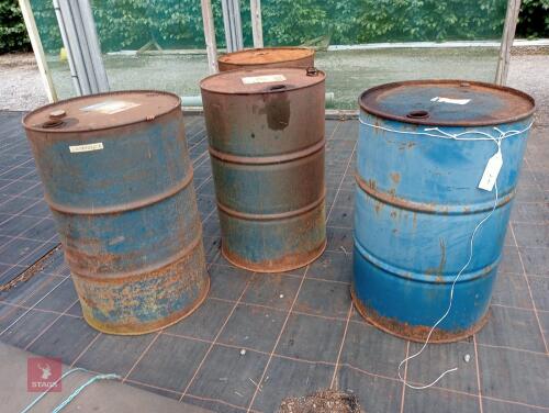 4 EMPTY OIL DRUMS