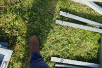 2 GALVANISED SHEEP FEEDER FRAMES (100) - 3