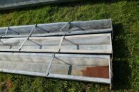 3 9' GALVANISED GROUND FEED TROUGHS - 2