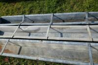 3 9' GALVANISED GROUND FEED TROUGHS - 3