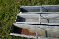 3 9' GALVANISED GROUND FEED TROUGHS - 4