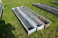3 9' GALVANISED GROUND FEED TROUGHS - 6