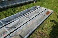 3 9' GALVANISED GROUND FEED TROUGHS - 7