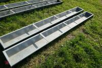 2 IAE 9' GALVANISED HOOK ON FEED TROUGHS - 8