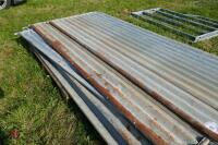 6 SHEETED GALVANISED SHEEP HURDLES (61) - 7
