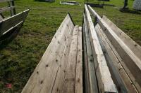 2 10' SHEEP FEED BARRIERS & TROUGHS (83) - 10