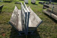 2 10' SHEEP FEED BARRIERS & TROUGHS (85) - 10