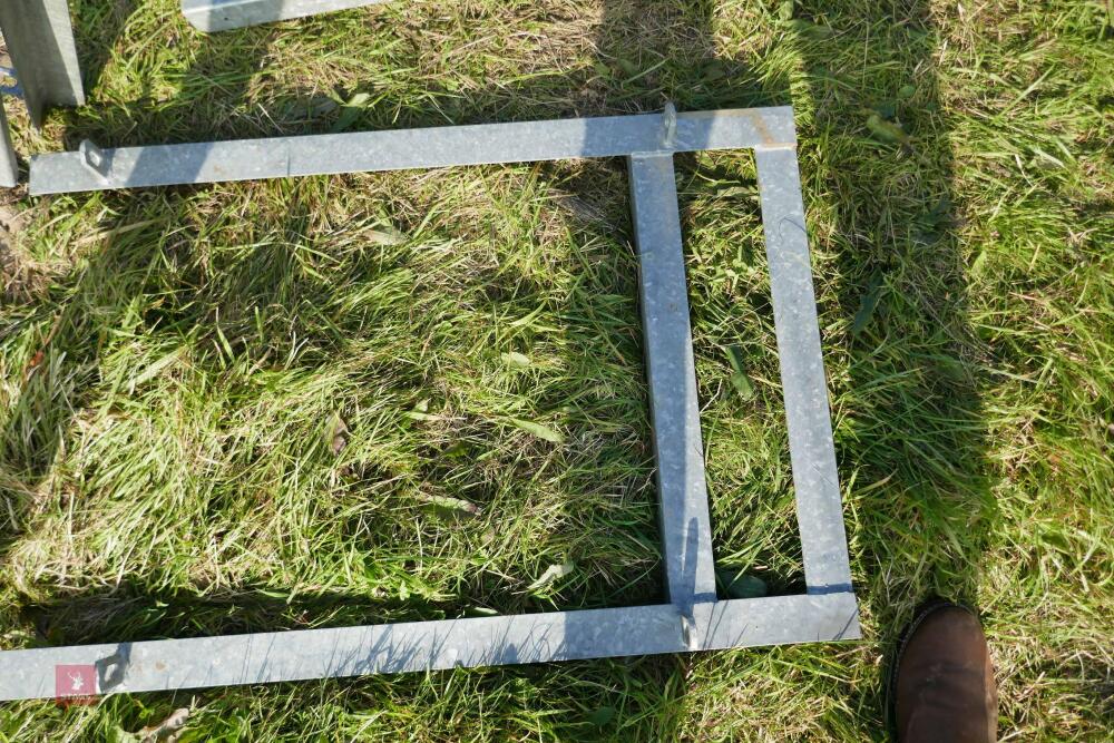 3 GALVANISED SHEEP FEEDER FRAMES (98)