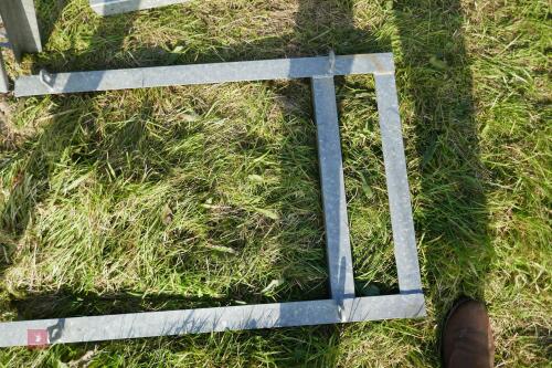 3 GALVANISED SHEEP FEEDER FRAMES (98)
