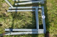 3 GALVANISED SHEEP FEEDER FRAMES (98) - 2