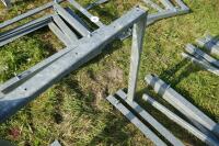 3 GALVANISED SHEEP FEEDER FRAMES (98) - 4
