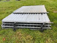 9 X 4' 2'' GALVANISED SHEETED HURDLES - 2