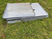 9 X 4' 2'' GALVANISED SHEETED HURDLES - 4