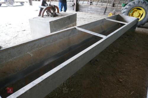 15' GALVANISED CATTLE TROUGH