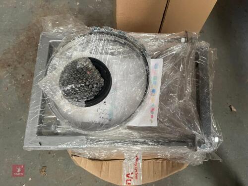 FLUE TREKKAP D150 S/S & BRACKETS (110)
