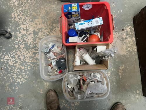 4 X BOXES OF PLUMBING SUNDRIES (122)