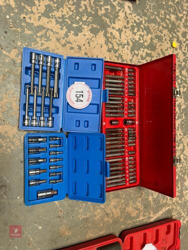 3 X HEX BIT/SOCKET SETS (154)