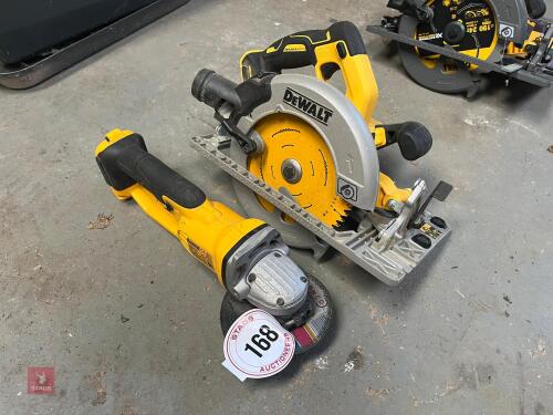 DEWALT SKILL SAW & ANGLE GRINDER (168)