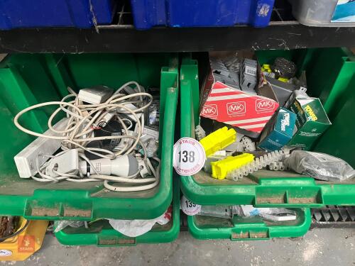 2 LRG BOXES OF ELECTRICAL FITTINGS (138)