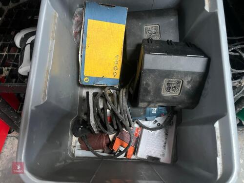 BOX OF ELETRICAL TOOLS ETC (143)