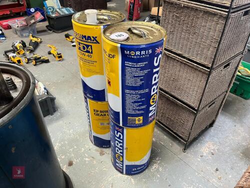 4 CANS OF VARIOUS OILS (185)