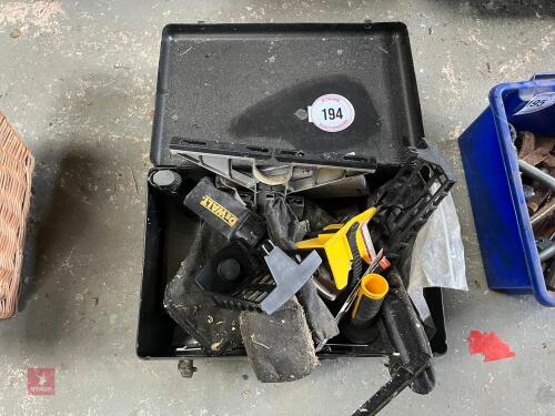 BOX OF DEWALT SPARES/ ACCESSORIES (194)