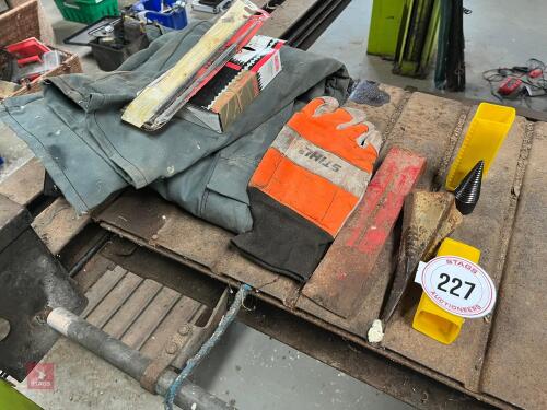 VARIOUS CHAINSAW EQUIPMENT (227)