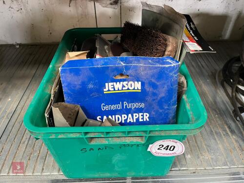 QTY OF SANDPAPER/ SANDING DISCS ETC (240