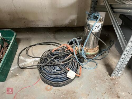 SUBMERSIBLE WATER PUMP 240V (260)
