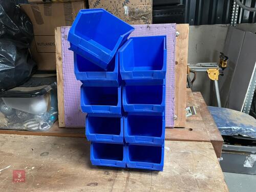 9 BARTON PLASTIC STORAGE BOXES (275)