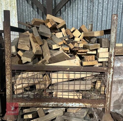 CRATE OF TIMBER OFFCUTS