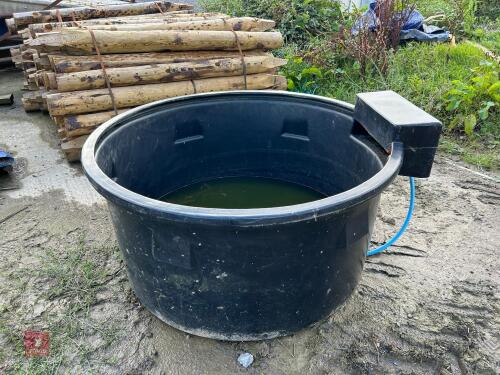 BLACK PLASTIC DRINKING TROUGH