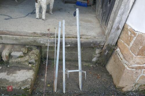 4 ELECTRIC FENCING EARTHING POLES